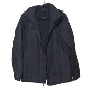 Nils Womens Ski Jacket Gray Black Space Dye Nylon Blend Full Zip Mesh 8